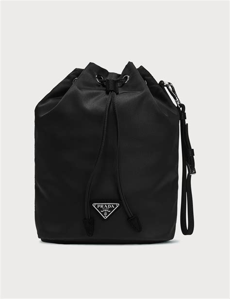 nylon drawstring pouch prada